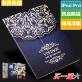 ipad pro保护套苹果12.9寸平板皮套Pro超薄休眠保护套韩国彩绘壳