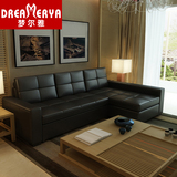 梦尔雅 简约多功能皮沙发床现代皮艺沙发储物沙发组合小户型客厅