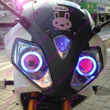 隆鑫GP150 跑车 摩托车大灯总成 氙气灯双光透镜 天使眼 恶魔眼