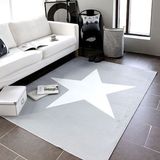 韩国正品 灰色星星超柔短绒防滑客厅地毯/现代美式地垫 卧室地毯