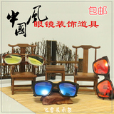 实木复古创意太阳镜陈列道具竹木近视眼镜展示架橱窗装饰精品木质
