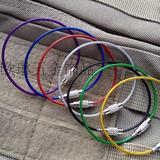 彩色1.5mm钢丝绳批发 工厂定制钢丝绳 吊牌钢丝环 不锈钢钥匙环