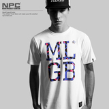 【NPC】MLGB 烫钻迷彩logo 骷髅图案短袖T恤