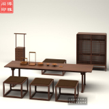 老榆木现代新中式茶桌 茶台 茶室家具大师设计书画案明式禅意家具