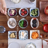 川岛屋 日式手绘釉下彩异形碗酱料碟 蘸料碗 调味碟餐具小碗W-2