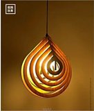 设计师的灯led独特个性北欧宜家现代木质立体五星心形吊灯赠光源