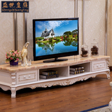 特价包邮 欧式简约客厅组合电视柜带储物功能实木大理石面小户型