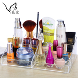 薇爱 桌面化妆品收纳盒 透明创意桌面收纳盒化妆盒 特大号包邮