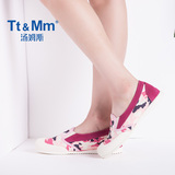 Tt&Mm/汤姆斯女鞋涂鸦懒人帆布鞋女板鞋一脚蹬学生休闲布鞋乐福鞋