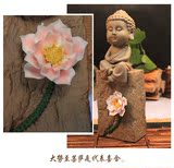 释迦牟尼陶瓷药师佛坐姿供奉西方三圣佛像/如来佛阿弥陀佛 带莲花