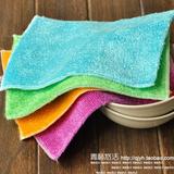 韩国竹炭纤维洗碗布不沾油刷碗双层加厚清洁巾厨房抹布2条6元包邮