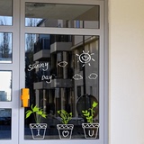 墙贴纸贴画装饰品防水壁纸墙纸自粘玻璃橱窗文艺清新绿色盆栽阳台