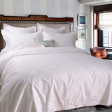 MURCIA白色五星级酒店家纺床上用品四件套60支全棉提花纯棉套件