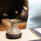 【宅原品】日式粗陶花瓶  手工花插 特色花器 特价茶道粗陶小花瓶