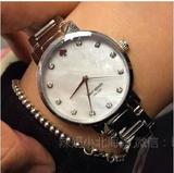 美国代购 kate spade new york 1YRU0006银色水钻女表手表