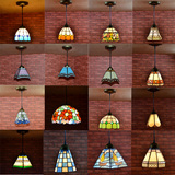 蒂凡尼欧式复古玻璃吊灯地中海阳台过道玄关走廊卫生间创意小吊灯