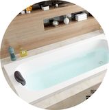嵌入式浴缸亚克力1.51.61.7米70宽普通工程浴缸 送浴枕下水