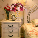 现代简约奢华水晶玫瑰花瓣台灯个性创意欧式结婚庆婚房卧室床头灯