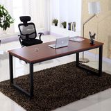 现代简约钢木桌台式简易电脑桌桌子双人办公桌宜家书桌家用写字台