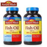 Nature Made omega-3深海鱼油软胶囊220粒*2 fish oil 美国原装