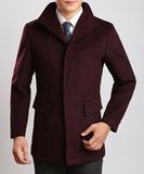 秋冬季羊毛呢子男外套夹克男士休闲商务男装修身中年爸爸装青年潮