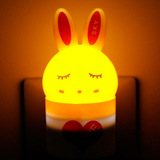 小夜灯暖光护眼插电小兔子兔八哥斯基宝感应灯床头灯 智能LED家居