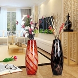 大号陶瓷花瓶 创意水晶玻璃假花水培富贵竹插花瓶代落地客厅装饰