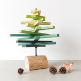 阿楹 原创配色木条树形摆件 创意个性摆设礼物书房办公室桌面装饰