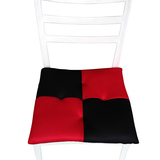 丹罗兰 透气坐垫 椅垫黑白格坐垫加厚餐椅垫可固定座垫
