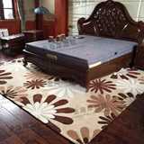 时尚欧式花朵样板间地毯茶几沙发客厅地毯卧室床边书房手工毯定制