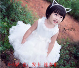 儿童摄影服装公主裙儿童拍照裙子新款童装批发店白色公主裙-A675