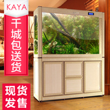 卡亚欧式玻璃生态鱼缸中型水族箱1.21.5米屏风鞋柜底滤免换水鱼缸