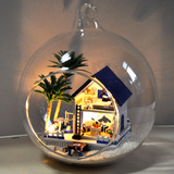 diy小屋玻璃球手工拼装房子模型玩具建筑创意男朋友送女生日礼物