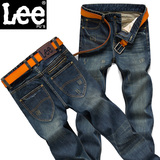 LEEPU'S李普斯男士牛仔裤夏季款正品直筒修身复古做旧潮黑色长裤