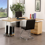 台式电脑桌钢木书桌转角办公桌L型桌子家用现代简约包邮