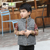 韩国童装2015冬装新款男童加厚马甲外套3-10岁韩版潮儿童夹棉坎肩