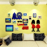 相框英伦照片墙创意3D立体亚克力墙贴客厅动漫卡通卧室儿童房组合