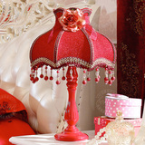 泊盛 新婚台灯结婚红色卧室创意简约温馨浪漫欧式婚房床头灯 H32