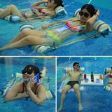 排儿童游泳池戏水用品水上充气床吊床躺椅新款成人游泳装备网布浮