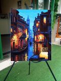 新品大幅数字油画威尼斯水城小镇城市夜景diy手绘风景客厅装饰画