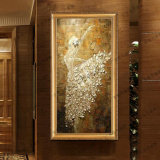 发财树正品油画欧式山水风景抽象纯手绘定制走廊玄关客厅装饰挂画
