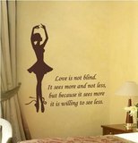 快乐芭蕾舞 电视墙 墙贴卧室壁画  床头 背景可移 餐桌客厅贴纸