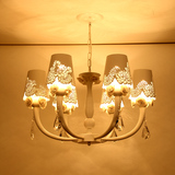 新款现代简约客厅吊灯欧式餐厅水晶吊灯白色北欧宜家卧室吊灯灯具