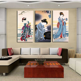 日本仕女装饰画日本料理店挂画日式餐厅餐馆包间壁画人物客厅墙画