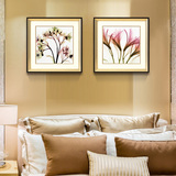 客厅现代简欧透明花卉装饰画餐厅挂画沙发背景墙 卧室壁画玄关画