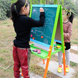 儿童美术素描实木画板画架套装双面磁性小黑板支架式可升降送赠品