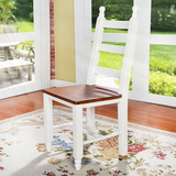 美式乡村餐椅法式餐凳欧式简约实木梳妆凳现代地中海书桌椅子组合