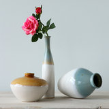 简约现代家居装饰小清新创意陶瓷插花花器客厅电视柜干花花瓶摆件