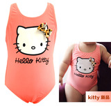 外贸原单HelloKitty可爱儿童连体女童宝宝婴儿泳装游泳衣温泉