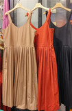 韩国档口代购㊣2016夏装上AMASS 女士左起1-3色褶皱无袖连衣裙